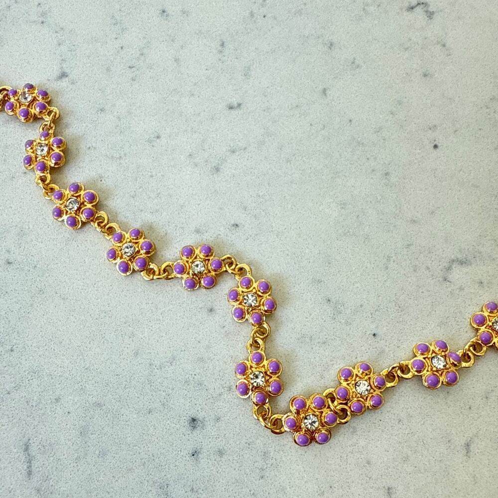 Emma Pills - Violet Addiction Daisy Belt in Gold & Purple